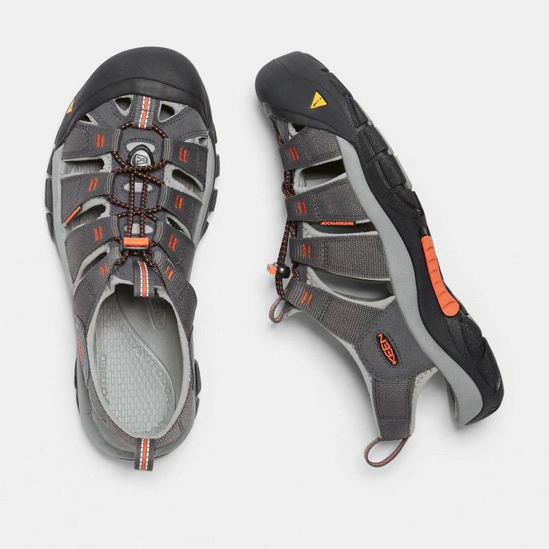 Keen Newport H2 - Erkek Sandalet - Gri/Turuncu - Türkiye (951347YXB)